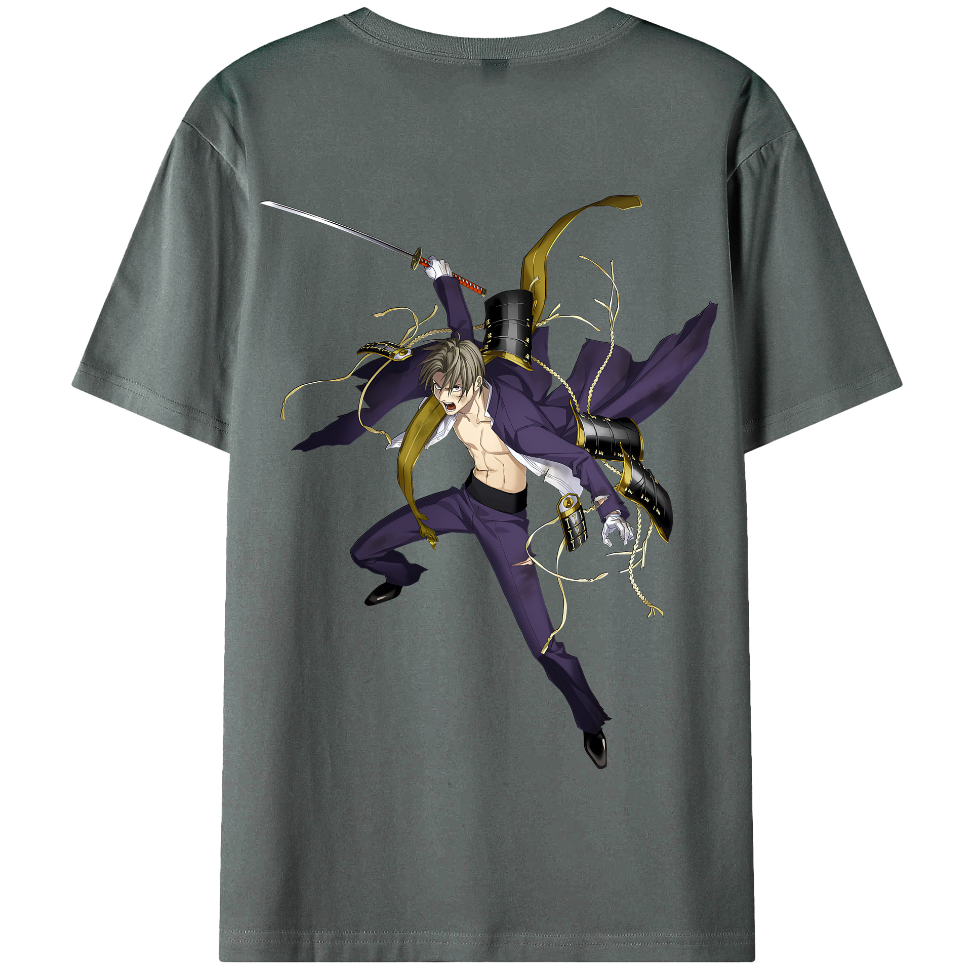（画像用） 刀剣乱舞 Touken Ranbu 綿100％半袖Tシャツ（背面プリント）